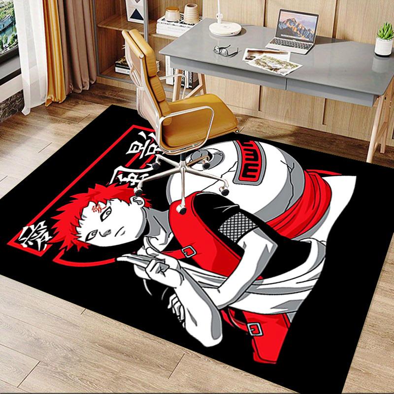 1pc Redhead Robot Home Office, Durable Polyester Floor Mat with Easy, Office Decor, Urban Style, Nonslip Backing, Highquality Fabric