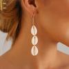Jewelry, Summer Beach Vacation Wind Natural White Shell Earrings, High-End Sense, Simple And Popular Earrings