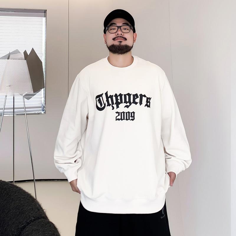 

Американский круглый вырез мягкая высококачественная ткань устойчивая к сминанию мужская уличная спортивная повседневная дышащая свободная модная трендовая удобная с длинным рукавом 8XL белый