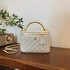 Retro Handheld Diamond Lattice Bucket Bag - 2025 Stylish Crossbody Chain Bag for Women