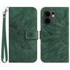 For Oppo Reno13 F 5G/4G Case Sunflower Imprint Leather Wallet Phone Cover with Wrist Strap
