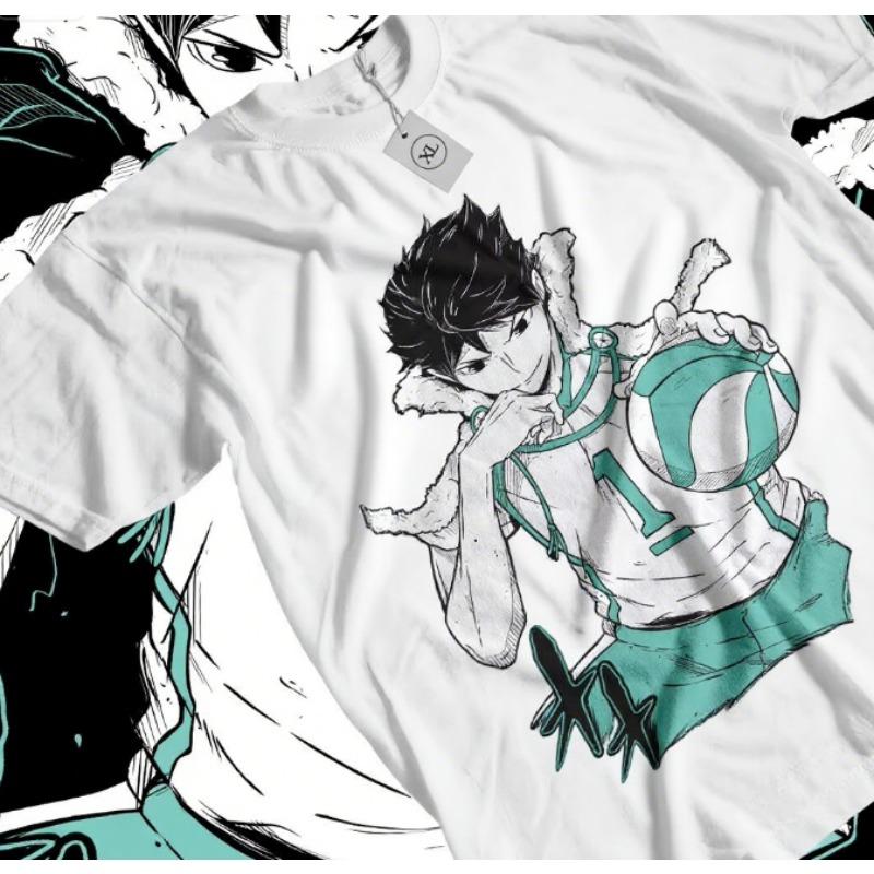 

Тренд Лето 2025 Косплей Нейтральная Футболка Оикава Хайкью Команда Аоба Дзёсай Аниме Манга Унисекс Футболка Все Размеры Уличная Одежда 4XL