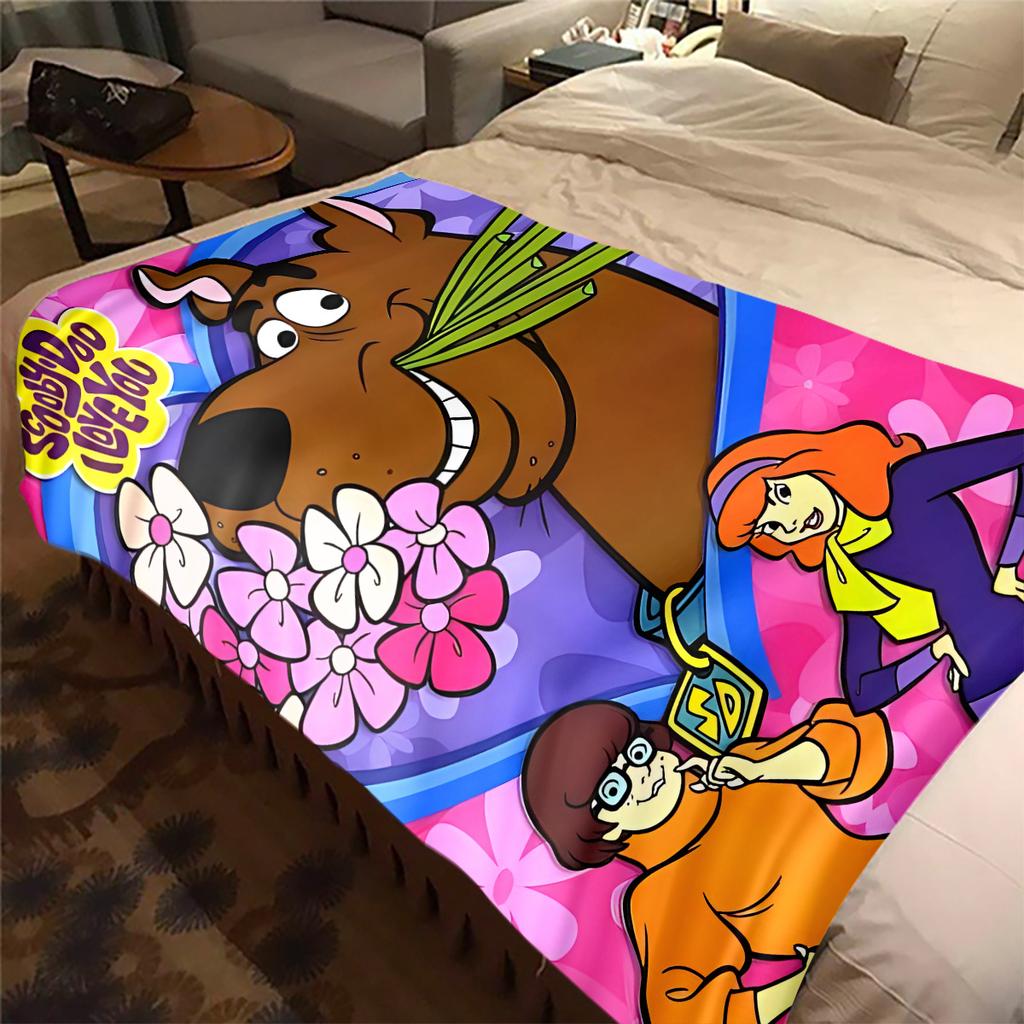 Scoobydoo Love Plush Blanket Soft Comfortable All Seasons Suitable Sofa Office Nap Travel Festive Gift