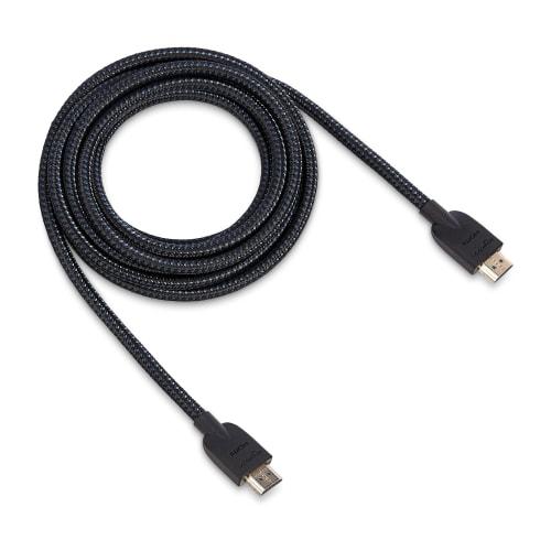 Basic Premium High Speed ??HDMI-Kabel für Fernseher (Hochbelastbares geflochtenes Nylon) - 3 m Schwarz