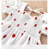Crianças meninas moda manga curta vestido de bolinhas vestido elegante para crianças bebês meninas