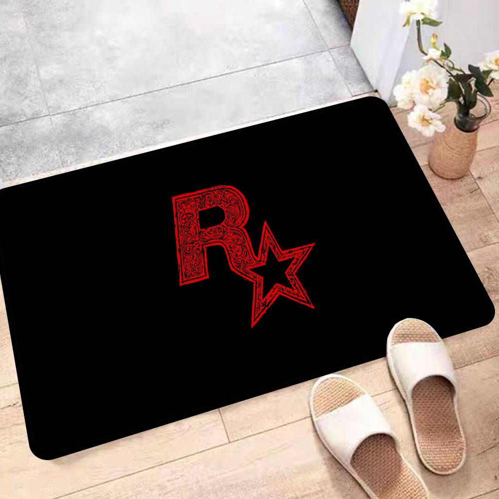 Rockstar Games Letter R Vloermat Antislip Waskamer Mat Wasdecor Balkon Kind Woonkamer Huishoudelijke Tapijten 40x60 cm