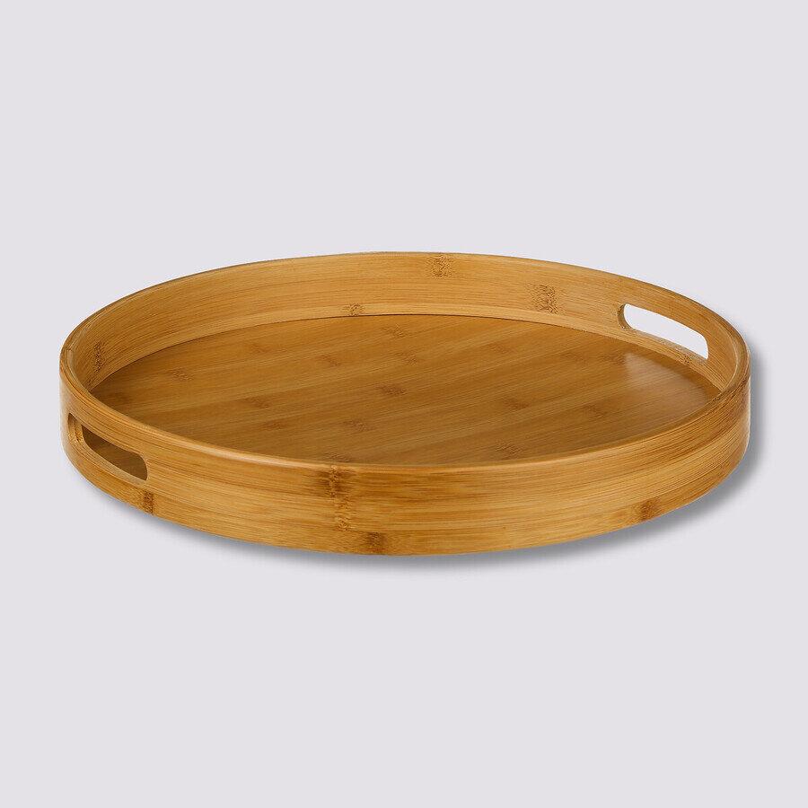 ROUND TRAY, bamboo, 40cm, BOARD, STAND