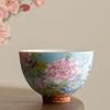 6pcs/set Chinese Style Ceramic Cup Flower Enamel Cup Kung Fu Tea Set Tea Cup  Tea Ceremony