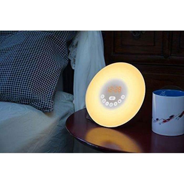 Dawn Simulator for a Gentle Light Alarm Clock - With Black Night Mode Display Off - Experience More Zen Mornings - Alarm Clock