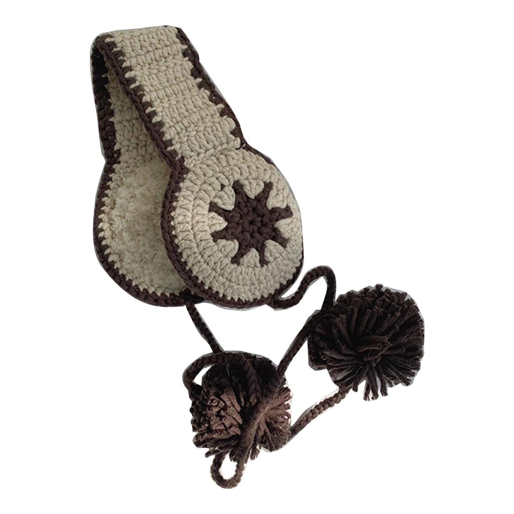 Knit Strap Ear Muffs for Women Warm Ear Warmers Cold Weather Ear Protective Furry Ear Covers for Outdoor Photo Earmuff