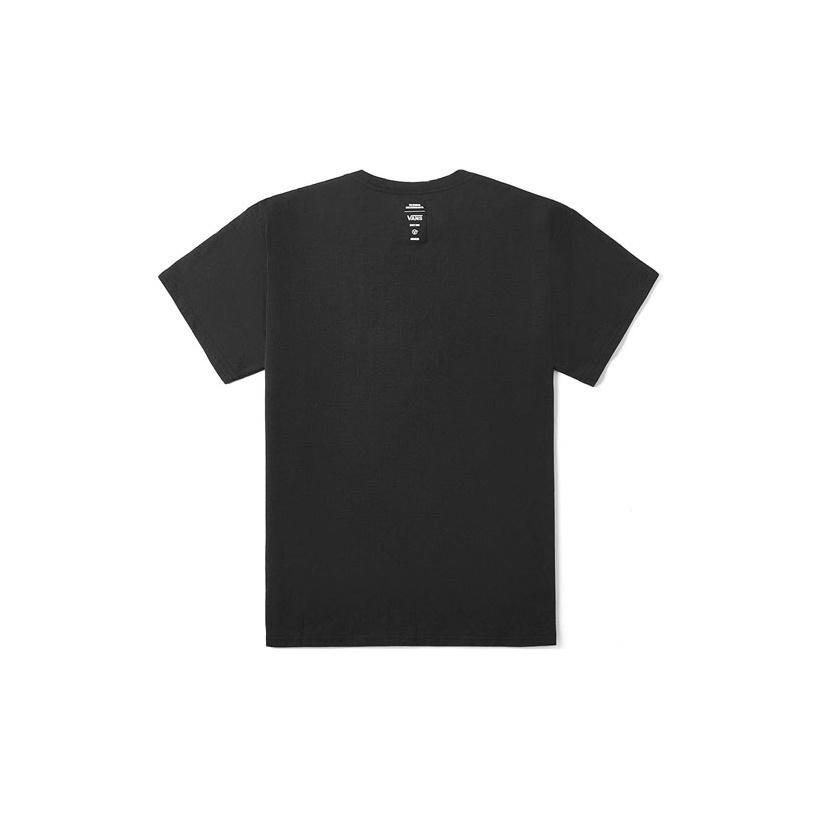 Vans T-shirt a maniche corte con logo stampato a lettere Donna top Nero VN0A4BRSBLK