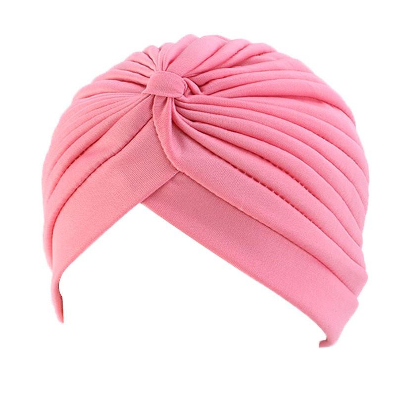 Stretchy Knot Twist Turban Bandanas Women Headscarf Bonnet Muslim Hijab Indian Hats Female Chemo Cap Adult Solid Color Head Wrap