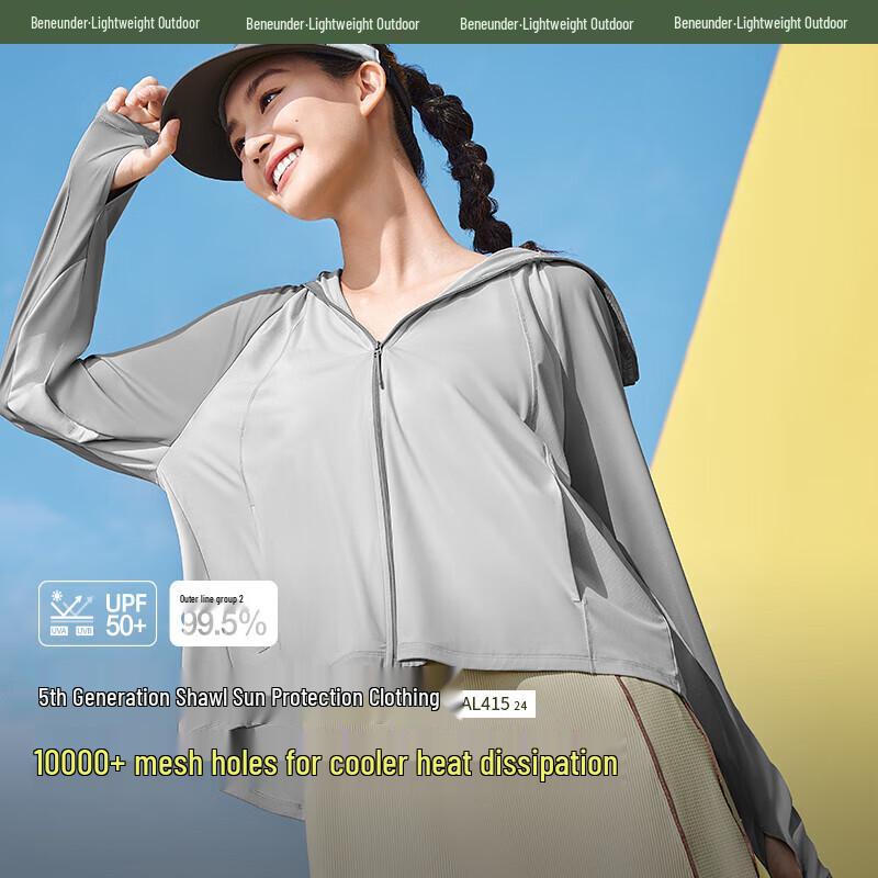 Jiaoxia Women's Cooling Hooded Sun Protection Jacket