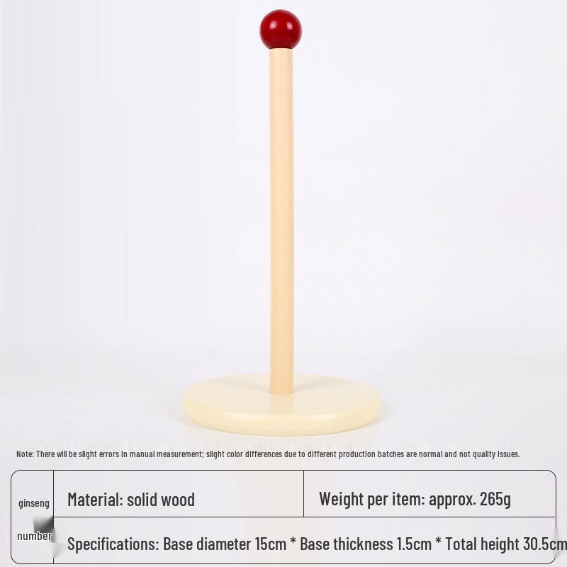 Creative Solid Wood Tissue & Film Holder - Vertical Desktop & Toilet Paper Storage for Home Kitchen