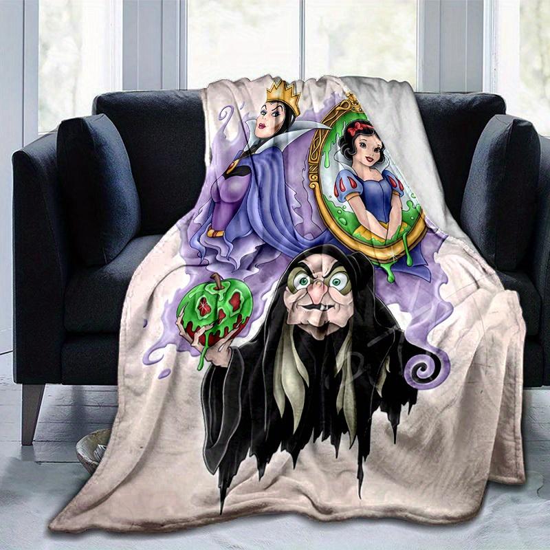 1pc, Enchanted Home Decor: Magical Fairy Tale Characters on Cozy Flannel Blankets Gift for Bedroom, Living Room, Travel, Camping, Car