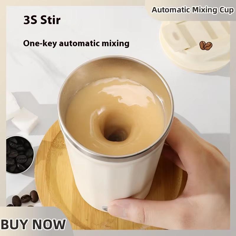 Cană automată de amestecare reîncărcabilă, cană leneșă portabilă magnetică electrică de rotație, cană de cafea, cană de proteine ​​​​pudră de amestecare