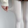 Striped Tights Women  Autumn Winter Elastic Basic Pantyhose  Solid Color Retro Super Stretch Tights Stockings Leggings