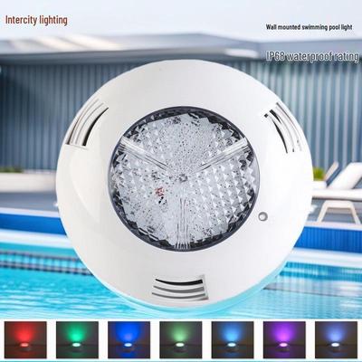 Cross-Border Exclusive 12V Colorful LED Pool Light with Remote Control, Waterproof, Wall-Mountable for Outdoor and Underwater Use