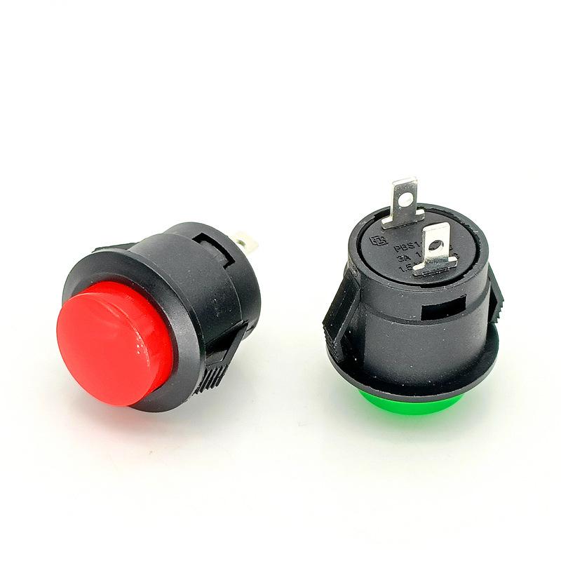 5/10 Stück Momentary Drucktaster R13-507 16mm Runder Schalter 2 Pins Ein-Aus Selbst-Rückstellung Panelmontage
