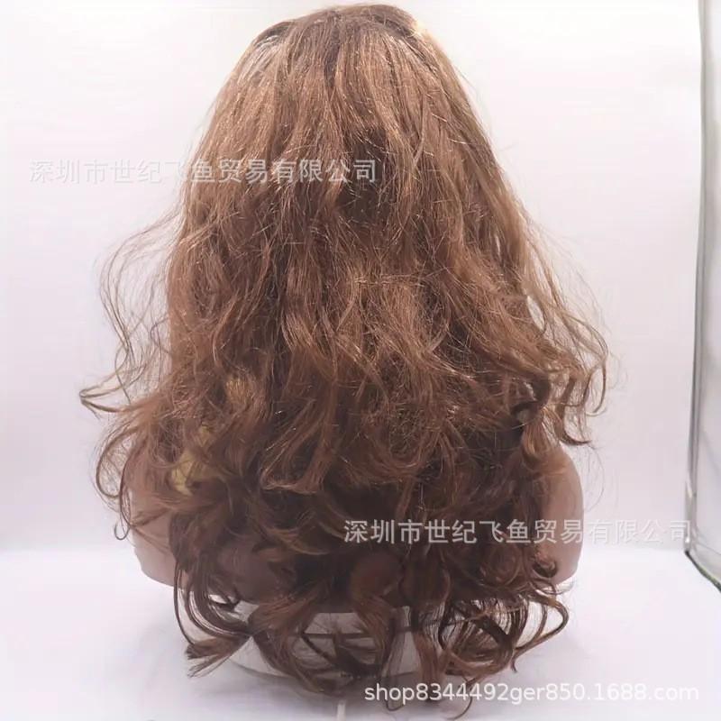 Realistic Young Woman Face Mask Long Hair Latex Halloween Cosplay Party Prop