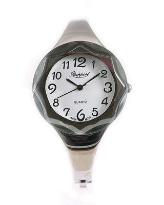 Laporte geschliffenes Glas Armbanduhr 164077 Damen Silber