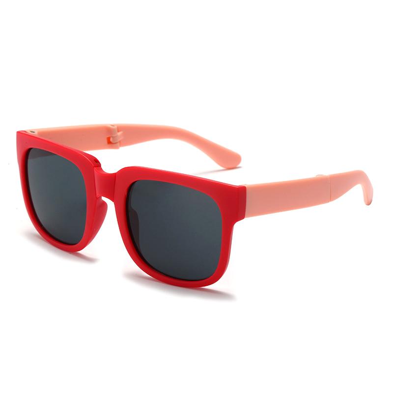 Kids Outdoor Foldable Sunglasses Baby Boys Girls Travel Goggle Shades Eyewear Vintage Square Frame Uv Sun Glasses For Children