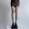 Japanese Style Fashion Middle Tube Calf Socks Women JK Girl Cute Bandage Bowknot Ruffke Trim Cotton Long Socks Stockings