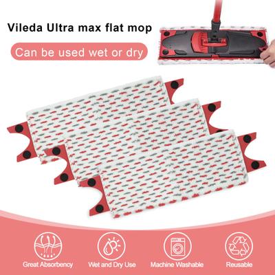 Vervangende microvezel mop pad voor vloerreiniging, zeer absorberend, snel drogend, herbruikbare vloer mop pad navulling voor Vileda Ultra Max