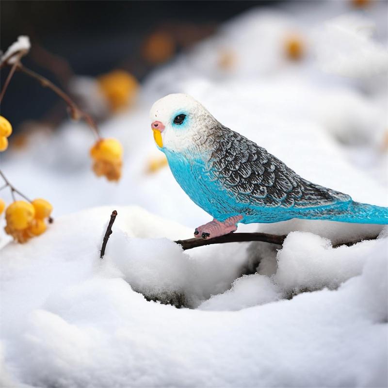 Small Parrot Lifelike Birds Figurine Collection Playset Household Decoration Cake Toppers Gift For Kids Educational Toys
