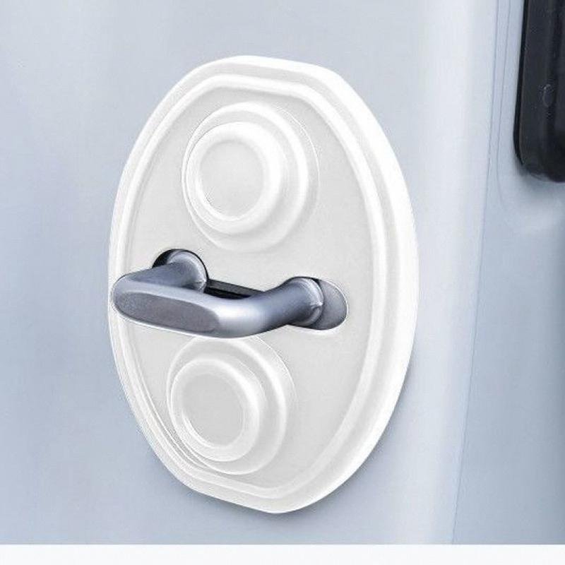 4PCS Silicone Car Door Latch Guard Cover Universal Upgrade Car Door Lock Protector Noise Reduction