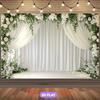 1Pcs Romantic White Rose Wall Wedding Decoration Background Floral Backdrop Decorations For Photo Studio Photo Booth Party