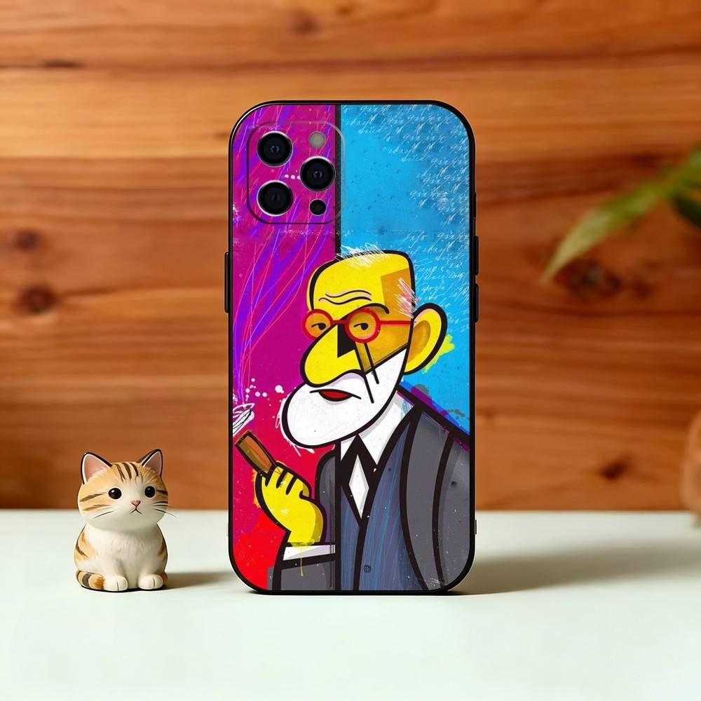 Psychoanalysis Sigmund Freud Phone Case For iPhone 17, 16,15,14,13,12,11 Plus,Pro Max, Others Soft Black Cover
