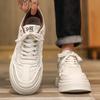New Man 2024 Spring Mens Casual Shoes Comfortable Flat Footwear Fashion Outdoor Anti Slip Soft Sole Khaki Leather Sneaker Canvas