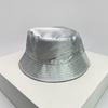 Fisherman Bucket Reflective Visibility High Color Multi Leather PU Faux Women  Men For Neutral Gender Fresh Caps Hats Double Sided Sunshade