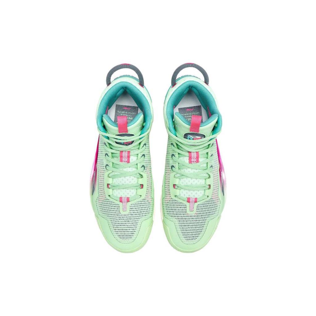 Li Ning Badfive 3 Flat Textile, Synthetic Leather Cushioning Slip Resistant Abrasion Resistant Mid Top Basketball Shoes ABFT005-4