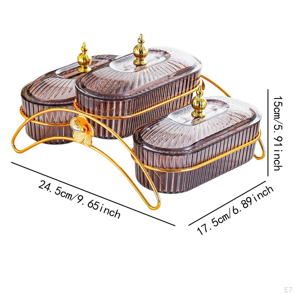 Dried Fruit Dish Appetizer Food Serving Tray with Lid Storage Container Snack Dishes for