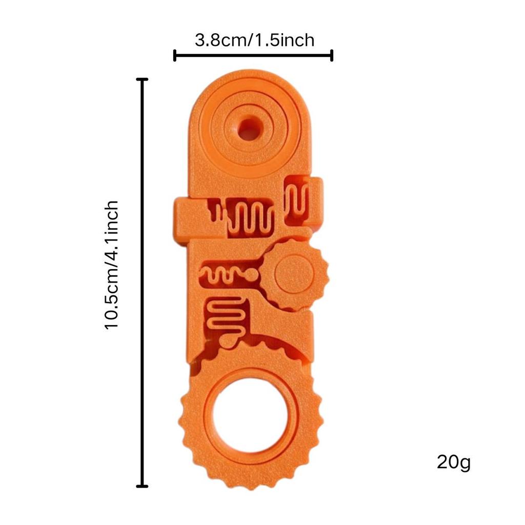 3D Printed Gear Decompression Fun Toy - 5-in-1 Desktop Decoration