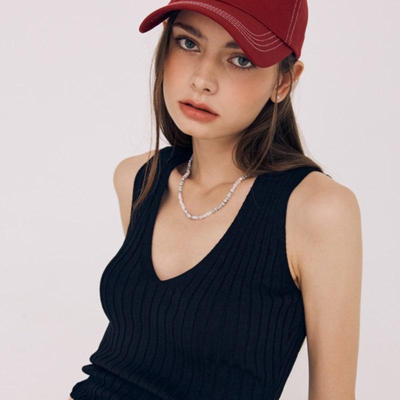 THEFRHT SIGNATURE LOGO STITCH BALL CAP(red)
