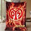 Mainz 05 Custom Name Text Flannel Blanket Soccer Logo Personalized Fleece Throw Blanket Special Gift For Sofa Bedroom Home