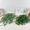 20pcs Direct Sales Simulation Green Plant Leaf Silk Screen Printing Single Branch Binary 18 Mesh Willow Leaf Home Outdoor Decoration