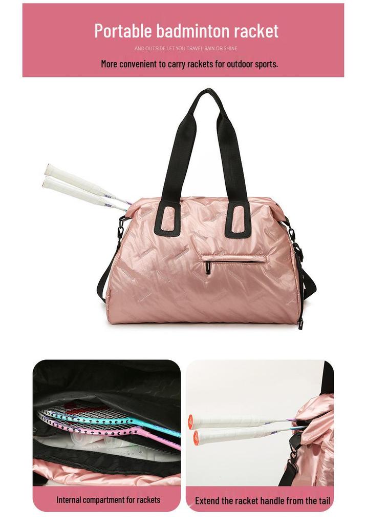 Women's Winter Pearlescent Travel and Fitness Bag - Large Capacity Handbag for Short Trips