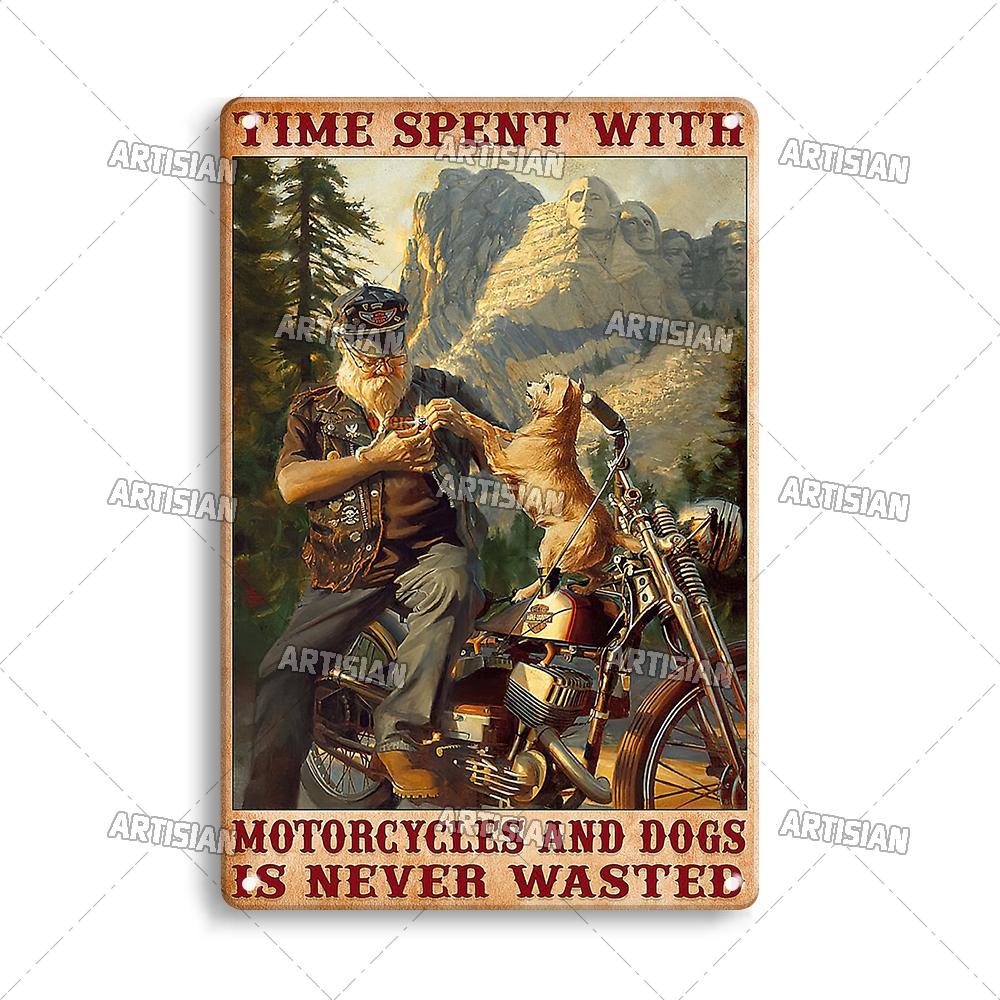 

Artisian Riding Metal Plate Motorcycle Tin Sign Motorbike Decorative Poster Wall Decor Garage Bar Pub Club Hotel Cafe Kitchen 20x30cm（7.8x11.8inch）