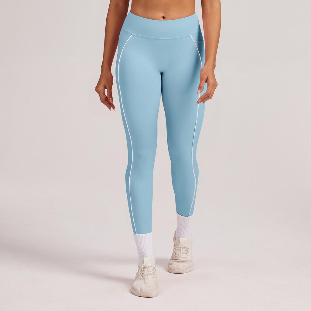 Youthful Women Yoga Pants With Colorblock Stitching Fast Dry For Running And Fitness