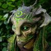 Halloween Green Forest Elf Latex Mask - Old Man Design