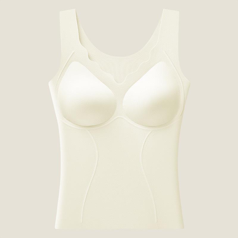 2025 Autumn/Winter Antibacterial High-Elastic V-Neck Shaping Plus-Size Warm Vest