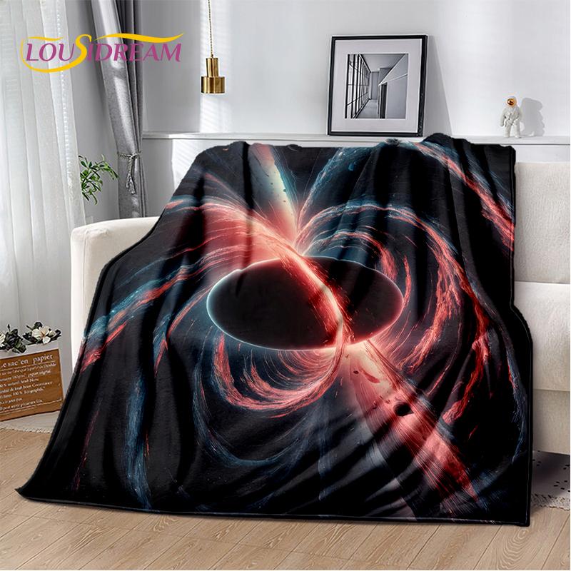 Universe Space Stars Black Hole Galaxy Earth Milky Way Soft Blanket,Soft Throw Blanket for Home Bedroom Bed Sofa Cover Kid Gift
