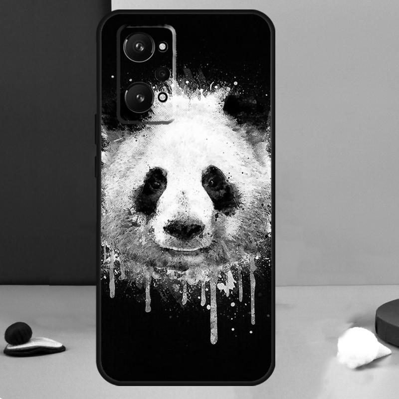 Cartoon Cute Panda Bear For Realme 13 12 10 11 14 Pro Plus GT 6 5 6T GT7 Pro C55 C53 C51 C21Y C25S C75 C67 C61 Case