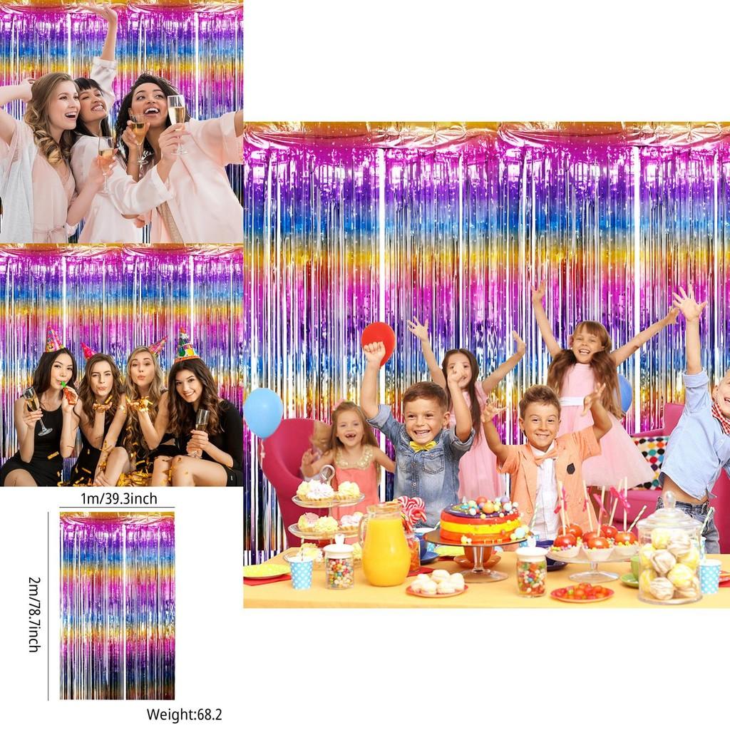 Glamorous Vibrant 2m Gradient Rain Curtain Perfect For Wedding Decor And Holiday Celebrations
