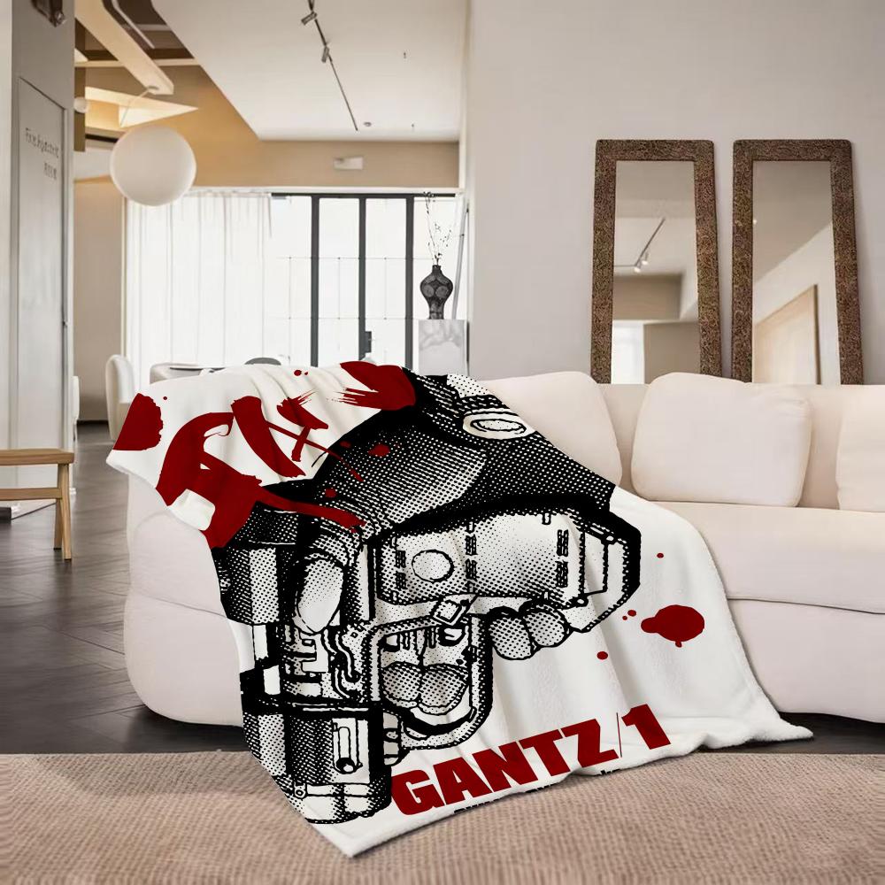 Manga G GANTZ Throw Flannel Throw Blanket Suitable for Sofa Living Room Bedroom
