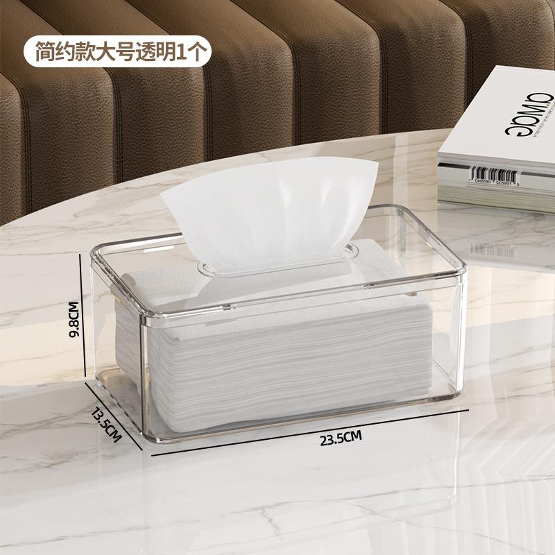1PC Transparent Acrylic Tissue Box Holder Tissue Tea Table Dispenser Napkin Holder High-Quality Hotel Tissue Storage Box